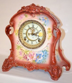 Ansonia Royal Bonn La Plata China Clock — Antique Clocks Price Guide