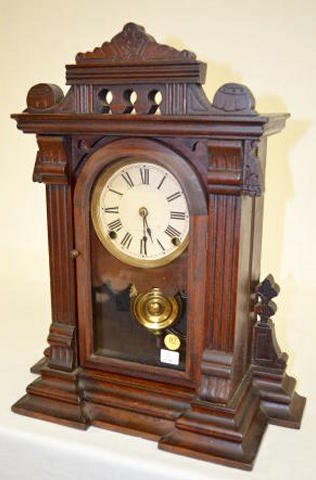 Ingraham Walnut ÒBazaarÓ Parlor Clock — Antique Clocks Price Guide