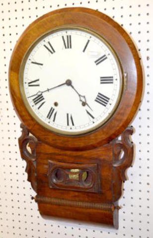 Carved Scroll Bell Strike Wall Clock — Antique Clocks Price Guide