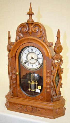 Gilbert Walnut ÓPyramidÒ Parlor Clock — Antique Clocks Price Guide