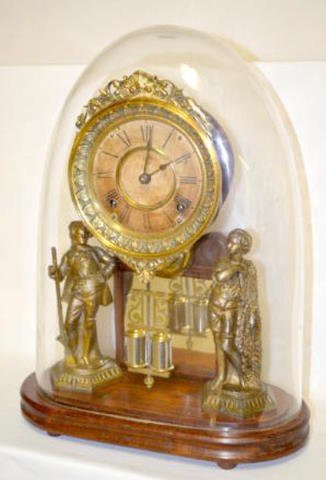 Ansonia Crystal Palace Clock, Fisher &amp; Hunter — Antique Clocks Price Guide