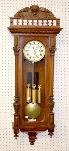Three-Weight Vienna Wall Clock — Antique Clocks Price Guide