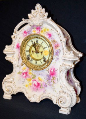 Ansonia Royal Bonn La Bretagne China Clock — Antique Clocks Price Guide