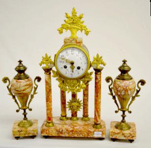 Antique French 3-Piece Clock — Antique Clocks Price Guide