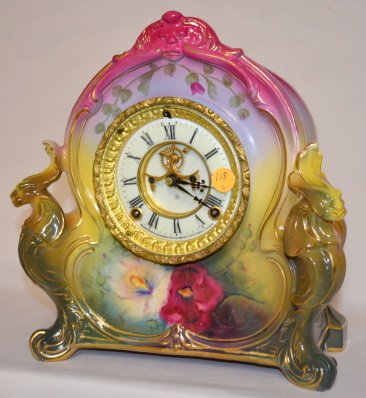Ansonia Royal Bonn La Charny China Clock — Antique Clocks Price Guide