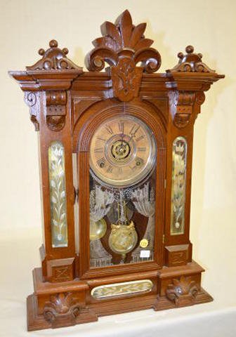 Gilbert Walnut ÒAmphionÓ Parlor Clock — Antique Clocks Price Guide