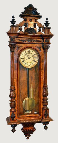 Ornate Two-Weight Vienna Regulator Wall Clock — Antique Clocks Price Guide