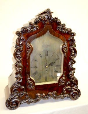 English 8 Bell Fusee Bracket Clock w/Bell Strike — Antique Clocks Price Guide