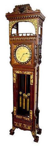 Unusual 106Ó German Rosewood Tall Case Clock — Antique Clocks Price Guide