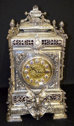 Massive English 8 Bell Bracket Clock w/Cherub — Antique Clocks Price Guide