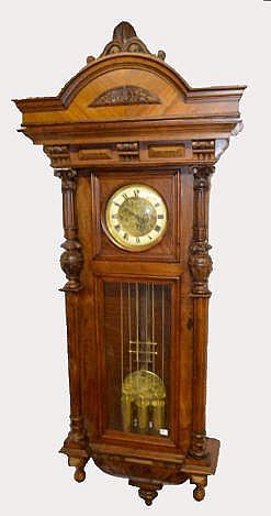Massive Ornate 3-Weight Vienna Wall Clock — Antique Clocks Price Guide