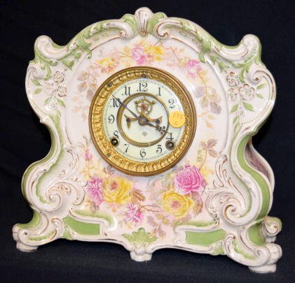 Ansonia Royal Bonn La Cantal China Clock — Antique Clocks Price Guide