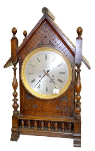 English Bracket Time and Strike Clock — Antique Clocks Price Guide