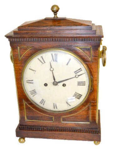 Antique Rosewood Double Fusee Bracket Clock — Antique Clocks Price Guide