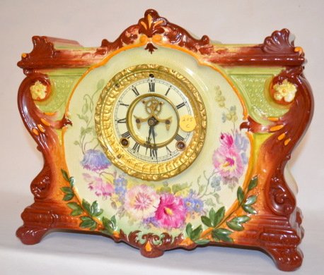 Ansonia Royal Bonn La Vinda China Clock — Antique Clocks Price Guide
