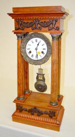 French 4 Column Portico Clock — Antique Clocks Price Guide
