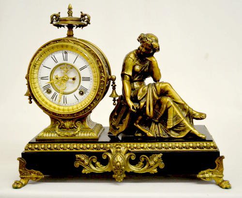 Ansonia Open Escape T&amp;S Figural Clock — Antique Clocks Price Guide