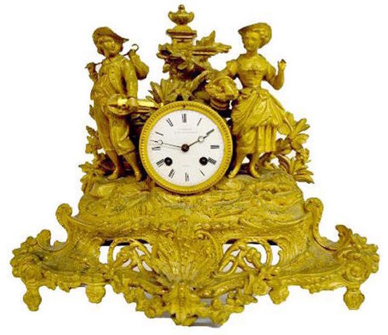 French Statue 8 Day T&amp;S Clock — Antique Clocks Price Guide