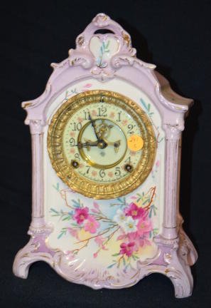 Ansonia Royal Bonn La Mayenne China Clock — Antique Clocks Price Guide