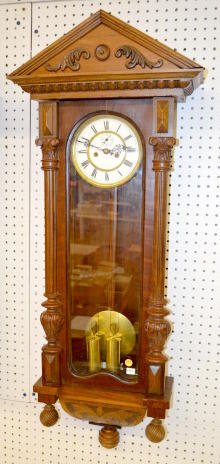 2-Weight Vienna Regulator Wall Clock — Antique Clocks Price Guide