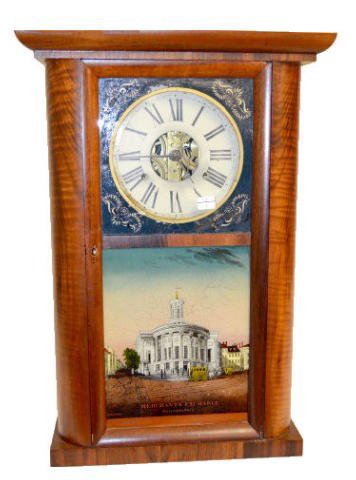 C. &amp; N. Jerome Hollow Column Shelf Clock, 2 Wt. — Antique Clocks Price Guide