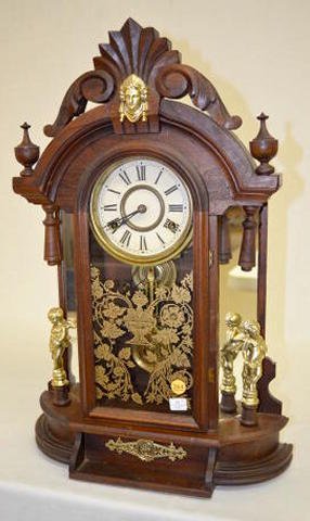 New Haven Walnut Occidental Parlor Clock — Antique Clocks Price Guide