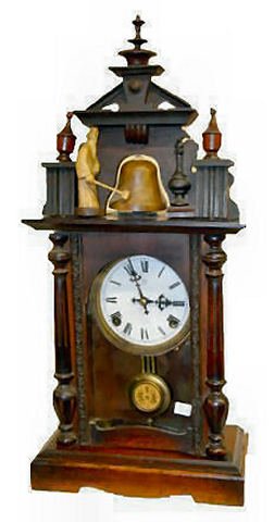 Junghans Animated T&amp;S Shelf Clock — Antique Clocks Price Guide