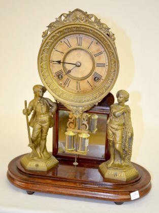 Ansonia Fisher &amp; Hunter Crystal Palace Clock — Antique Clocks Price Guide