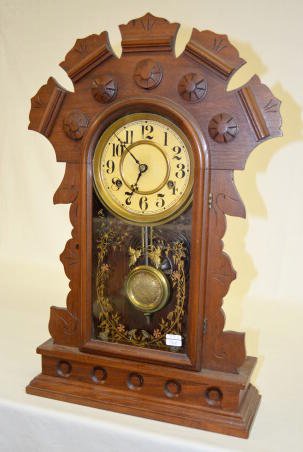 New Haven Walnut Kitchen Clock — Antique Clocks Price Guide