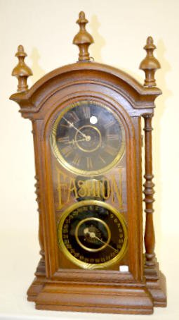 New Haven Fashion No. 9 Double Dial Black Dial Clock — Antique Clocks Price Guide