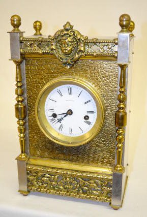 Seth Thomas Metal &amp; Brass Shelf Clock — Antique Clocks Price Guide
