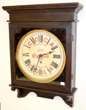 Coca Cola Advertising Gallery Clock — Antique Clocks Price Guide