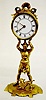 French Brass Figural Clock w/Jester & Dog
