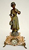 French Lady Figural Clock, ÓManonÒ w/Marble Base