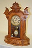 Walnut Kroeber Library Shelf Clock