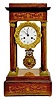 Inlaid French T&S Portico Clock
