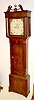 English Oak Time and Strike Tall Case Clock