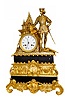French T&S Knight with Sword Statue Clock