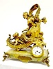 Antique French Fantasy Clock w/Lady & Cherubs