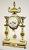 Ornate French Marble & Brass Antique Shelf Clock